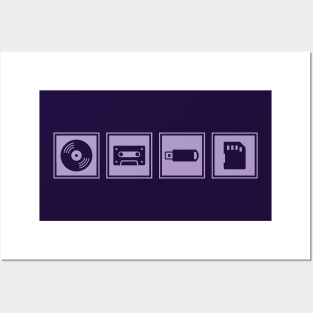 Music Player Formats Purple Posters and Art